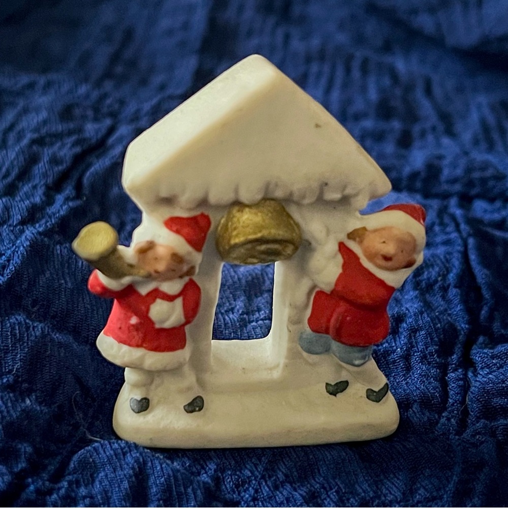Antique German Bisque Snow Baby Kids with Bells